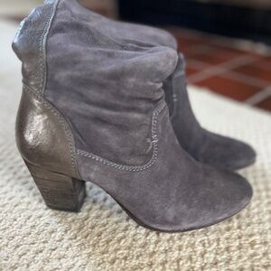 Suede Trask Distressed Mid Calf Boots